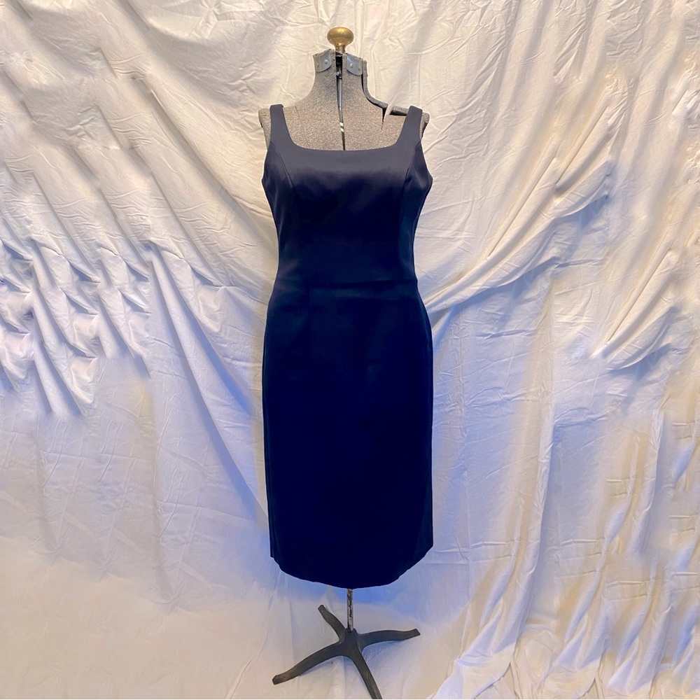 Alex Evenings navy blue midi dress, size 12.